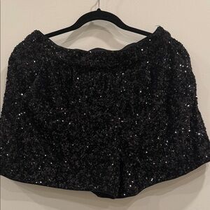 Black Sequin shorts